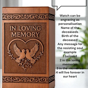 Custom Engraved Wooden Resin Urn <b>Box</b>: Pet/Human Memorial <b>Keepsake</b> urn Memorial <b>Keepsake</b> by AYAANS - Product Image 3