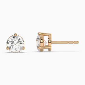 Pendientes de Diamantes Cultivados en Laboratorio de Oro de 14 Quilates Hechos a Mano para Mujer, Joyería de Aniversario Chapada en Oro con Certificación IGI Vintage - Product Image 3