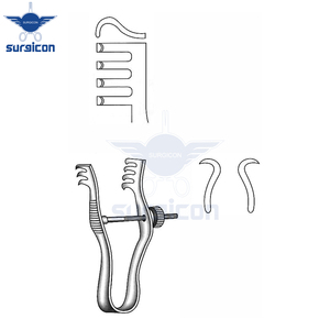 Retractor Autoajustable Finsen de 7 cm (2¾ Pulgadas) y 12 mm, Afilado, con Tornillo de Ajuste, de Acero Inoxidable, Reutilizable, Quirúrgico - Product Image 2