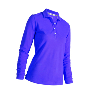 Women's <b>Orange</b> Long Sleeve <b>Polo</b> <b>Shirt</b> Solid Color Breathable Knitted Casual Wear - Product Image 3