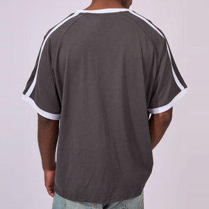 เสื้อยืดแขนสั้นดีไซน์ใหม่ขายดีประจำฤดูร้อน ระบายอากาศได้ดี คุณภาพสูง สีพื้น ไซส์ใหญ่ ผ้าฝ้าย 100% สไตล์ไฮสตรีท - Product Image 6