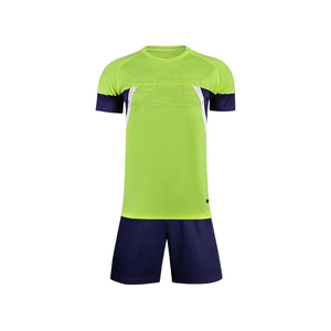 Conjunto de Camiseta de Fútbol Azul para Hombre con Pantalones Cortos Azul Marino, Poliéster que Absorbe la Humedad, Cuello Redondo, Manga Corta, Ajuste Atlético, para Todas las Temporadas - Product Image 4