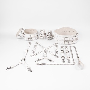 Genuine Leather Restraints 16Pcs Sets Custom Private Label <b>Bondage</b> Fetish <b>Kit</b> Factory Supplier RTTS-0014 - Product Image 4