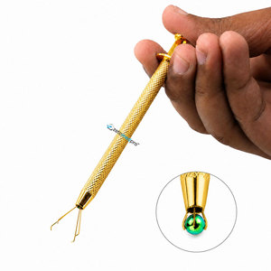 Herramienta Profesional de Acero Inoxidable Dorado de 4.5 Pulgadas para Agarrar y Manipular Joyas - Product Image 3