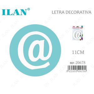 Adesivo da parete decorativo ILAN con simbolo @ 11 cm per decorazioni domestiche - Product Image 1