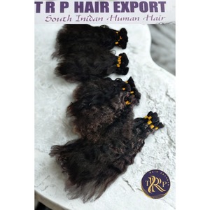 100% Natural Remy Wavy 12" Black Virgin Indian Temple <b>Hair</b> <b>Extensions</b> High Quality <b>Hair</b> Weaving <b>Braiding</b> Machine Double Weft - Product Image 1