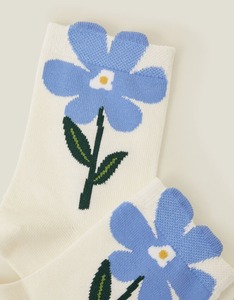 Custom 3D Cuff Floral Cotton Crew SocksDesign <b>Funky</b> Colors Breathable Quick Dry for Women Men-Private Label Manufacture - Product Image 3