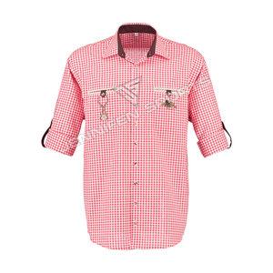 Chemise Traditionnelle Allemande Oktoberfest Respirante en Coton Uni pour l'Été, Kit de Costume Bavarois pour Fêtes TV, Cinéma et Bière - Vente en Gros ODM - Product Image 2