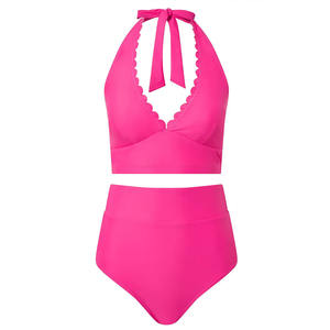 Maillot de bain personnalisé à imprimé floral pour femmes, haut court, ensemble de bikini brésilien réversible - Product Image 2
