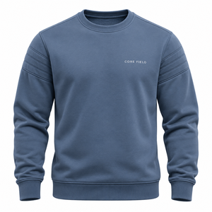 Men's <b>White</b> Oversized Regular Sleeve V-neck Pullover <b>Sweatshirt</b> with Front Logo Print Casual Autumn Wear Solid Shirt - Product Image 5