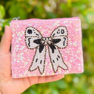 Preppy Coin Purse <b>Beaded</b> Bag Custom Purse <b>Beaded</b> Wallet Cute Valentines Day Gifts for Her - Product Image 2