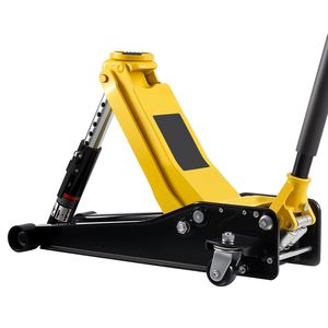 Martinetto idraulico da officina in acciaio da 3 tonnellate (6614 libbre) a basso profilo con doppio pistone e sollevamento rapido, con carrello - Product Image 1