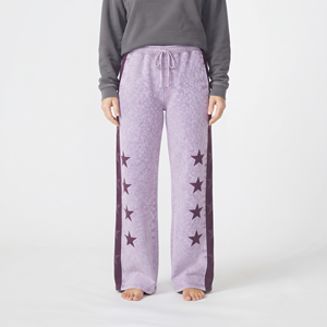 <b>Women</b>’s Acid Wash Star Print Side Stripe Oversized Wide Leg Joggers Cotton <b>Baggy</b> Sweatpants Custom Casual Streetwear <b>Trousers</b> - Product Image 4