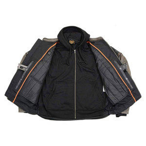 Chaqueta de Motocicleta para Hombre, Estilo Biker, de Lona, ODM, Resistente al Viento, con Relleno de Poliéster, Cierre de Cremallera, Corte Regular, para Invierno - Product Image 5