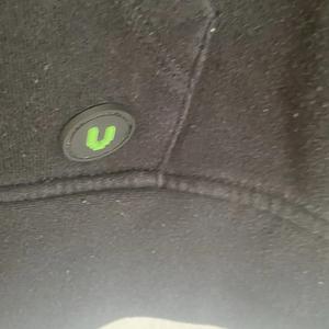 Sweat à capuche Vitriol Med. Fleece surdimensionné 100% coton, double face, avec motif brodé Jamison Daisy Skull, style Punk Skater Grunge - Product Image 5