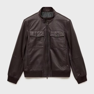 Clush 2026 Bestselling <b>Long</b> Sleeve <b>Men's</b> Leather <b>Jacket</b> Stand Collar Front Premium Quality Vintage Custom Streetwear Winter - Product Image 1
