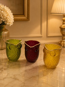 Round Glass <b>Candle</b> Jars With Lid <b>Red</b> Blue Home Decoration Artistic Design - Product Image 2