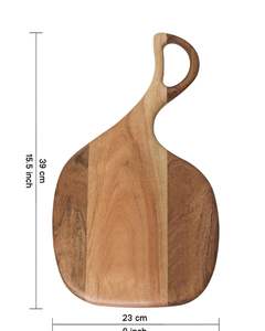 Planche à découper réversible en bois avec poignée, surface de découpe polyvalente pour la maison, le restaurant, usage professionnel - Product Image 4