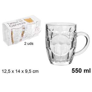 Lot de 2 mugs à bière de 550 ml, verres à bière de qualité supérieure - Product Image 3
