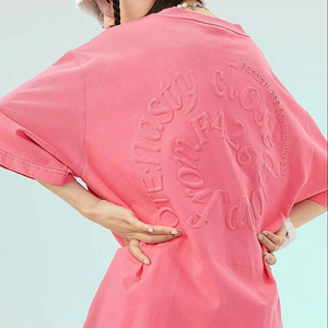 Camisetas Extra Grandes Holgadas con Estampado Personalizado para Mujer, Camiseta de Algodón 100%, Camiseta Informal con Estampado Personalizado para Mujer - Product Image 1