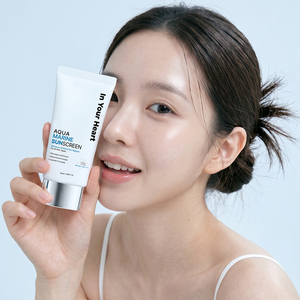 [In Your Heart] Crème solaire AquaMarine pour le visage, soin solaire pour une protection UV quotidienne, formule hydratante et nourrissante pour la peau - Product Image 1