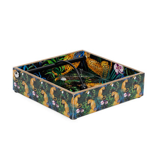 Artisan Luxury Enamel Coated Tissue Holder Custom Printed Floral Motif Eco-Friendly Waterproof for Classic <b>Vanity</b> <b>Bedroom</b> Dining - Product Image 3