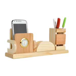 Support à stylos en bois élégant et luxueux pour l'agencement de bureau, idéal pour les cadeaux de déménagement, avec design écologique - Product Image 1
