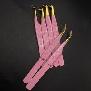 Pinces à cils professionnelles pour volume - Acier inoxydable de qualité chirurgicale, prise ferme, outils d'extension de cils en gros - Product Image 5