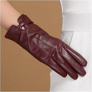 Leather fashion <b>Gloves</b> Thin Lined Soft Warm <b>glove</b> - Product Image 3