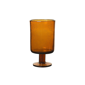 Articles en verre solide recyclé ambré à bulles, faits à la main, durables et décoratifs pour la maison et la salle à manger, design élégant - Product Image 5