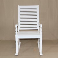 Fauteuil à bascule Cendra en bois de mahogany massif moderne, disponible en plusieurs couleurs, pour salon et terrasse, modèle CHA06