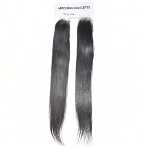 Extensions de cheveux naturels indiens Remy en gros, vierges bruts, cuticules alignées, non traités, 2*6 HD Lace, lisses, double trame machine - Product Image 6