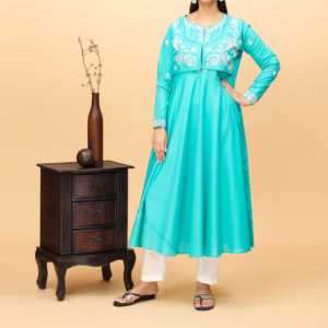 Chemise longue ornée Cambric pour femme PS4201 1PC Chemisier élégant - Product Image 3