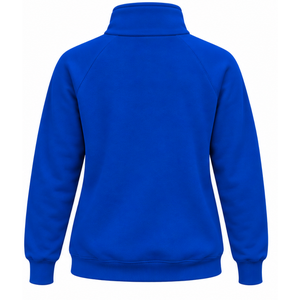 Sudadera universitaria de mujer Sigma Gamma Rho con media cremallera, azul real, personalizada, estilo universitario informal - Product Image 2