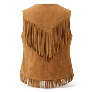 Chaleco de Gamuza Vintage Personalizado OEM para Mujer - Fabricante de Pedidos al por Mayor - Product Image 2