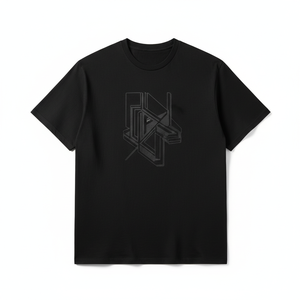 T-shirt à manches courtes pour homme, col rond, noir, avec impression sur le devant, coupe classique, décontracté, respirant, 100% coton, tissu canvas - Product Image 3
