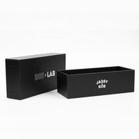 Boîte d'emballage pour lunettes de soleil moins chère, en carton noir recyclé, logo personnalisé XUZE PB-811, vente en gros, 183x85x53mm, lunettes, 85g, 200 pièces