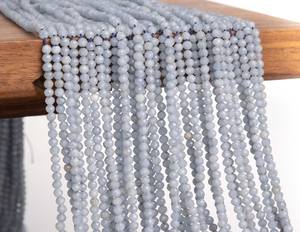 Piedras preciosas de angelita azul natural facetadas, redondas y sueltas para la fabricación de joyas, pulseras, collares y manualidades. - Product Image 2