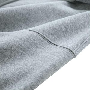 Sudadera con capucha corta gris de color sólido, manga regular, informal, para otoño, para mujer - Product Image 2