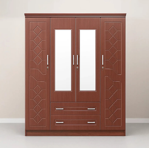 Dark espresso 4 door wardrobe with dual full-length central <b>mirrors</b>.available, at wholesale prices. - Product Image 6
