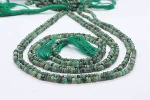 ลูกปัดมรกตสีเขียวเข้ม AAA รูปทรงกลมเรียบ ขนาด 3.5-4.5 มม. ลูกปัดพลอยมรกต 16 นิ้ว มรกตธรรมชาติทรงกลมเรียบแบบหลวม - Product Image 5