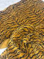 Rideau en velours de luxe noir à imprimé tigre doré, panneau unique à œillets, pour salon, chambre à coucher, décoration intérieure élégante
