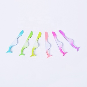 Pince à cils en acier inoxydable durable et réutilisable, applicateur pour extensions de cils, recourbe-cils, pince de maquillage - Product Image 1