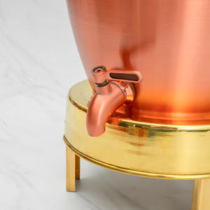 100% <b>Copper</b> Eco-Friendly Bar <b>Accessories</b> Water Dispenser Large Capacity Beverage Pitcher Lid Modern Finish <b>Home</b> Wedding - Product Image 6