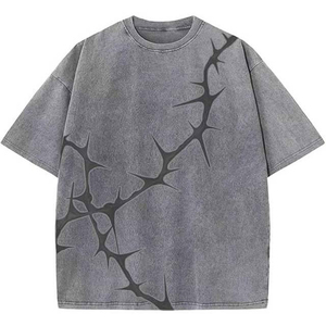 Camiseta de Hombre de Cuello Redondo, Corte Regular, Poliéster/Algodón, Estilo Hip Hop, Antiarrugas, Transpirable, de Secado Rápido, Lisa, Venta al Por Mayor - Product Image 1