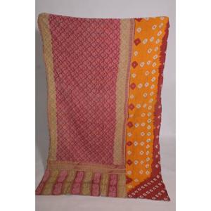 Vintage Indian Kantha <b>Quilt</b> Floral Print Handmade Cotton <b>Throw</b> Boho Eco Friendly Reversible Bedspread Blanket - Product Image 1