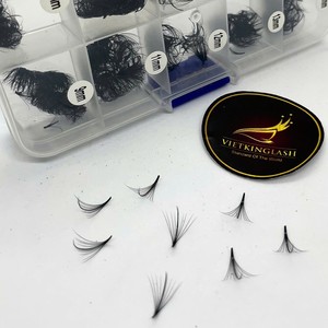 Extensiones de Pestañas Premium al por Mayor, Abanicos Preformados Wispy 5D 7D 9D, Pelo Sintético Hecho a Mano, Curvatura CC/D/DD/M/L, Naturales y Largas - Product Image 1