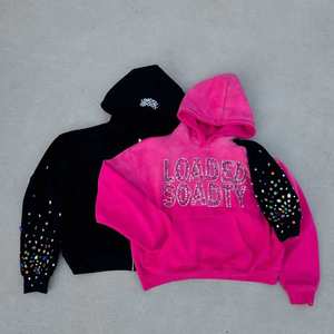 Dernier modèle de sweat-shirts en coton épais surdimensionnés personnalisés avec des strass brodés pour l'hiver, fabriqués au Pakistan, prix d'usine, séchage rapide, pour hommes - Product Image 4