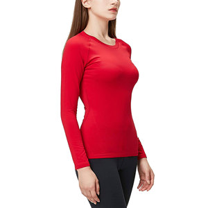 Women Performance Training <b>Top</b> High Stretch Base Layer Fitness Shirt Quick Dry for Exercise Yoga Sports and Running - Product Image 3