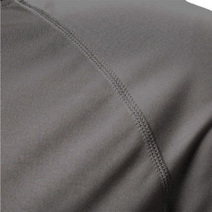 T-shirt à manches longues col rond orange en coton/fibre de bambou respirant à séchage rapide, tricoté, coupe classique, couleur unie, décontracté pour homme - Product Image 6